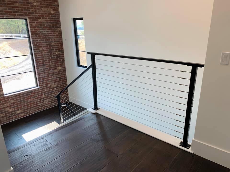 Interior Cable Railing Installation Josh Heckman Construction Inc